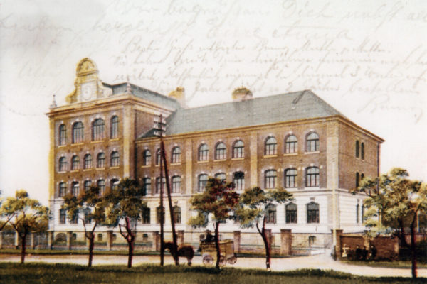 Volksschule Taucha 1905 Postkarte
